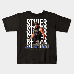 Wrestle Star aj styles Kids T-Shirt